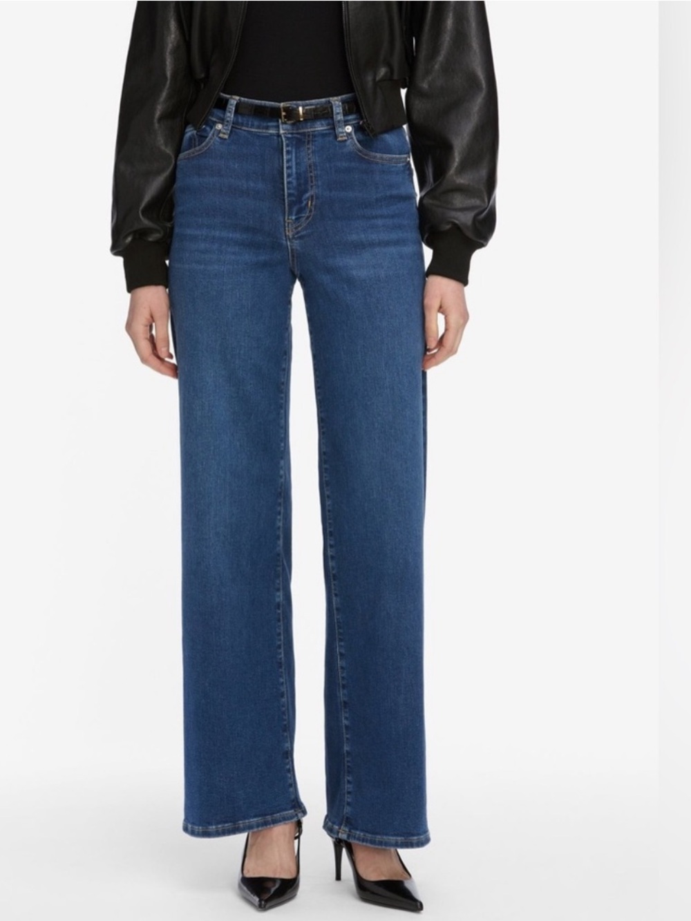 Frame Le Slim Palazzo High Rise Wide Leg Jean in Femma size 29 - Picture 2 of 15